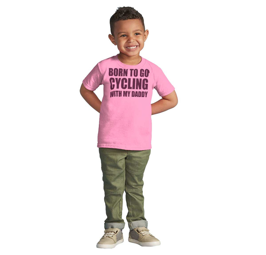 Cycling With Daddy Infant Toddler T Shirt-Direct To Garment Print-Brisco Baby