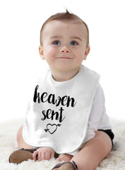 Heaven Sent Infant Baby Bib-Direct To Garment Print-Brisco Baby