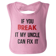 Uncle Can Fix It Infant Baby Bib-Direct To Garment Print-Brisco Baby