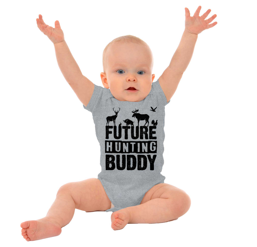 Future Deer Hunting Bud Romper Bodysuit-Direct To Garment Print-Brisco Baby