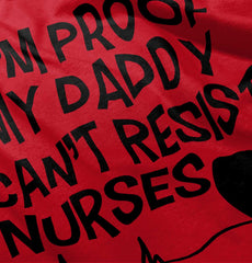 Can't Resist Nurses Ringer Romper Bodysuit-Direct To Garment Print-Brisco Baby