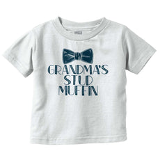 Grandma's Stud Muffin Infant Toddler T Shirt-Direct To Garment Print-Brisco Baby