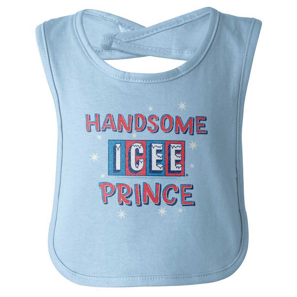 Handsome Prince Infant Baby Bib-Direct To Garment Print-Brisco Baby