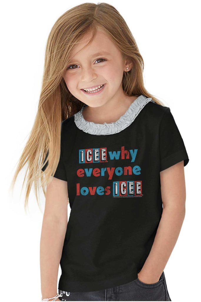Everyone Loves Icee Toddler Ruffled Trim T-Shirt-Direct To Garment Print-Brisco Baby