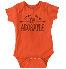 I'm Adorable Romper Bodysuit-Direct To Garment Print-Brisco Baby