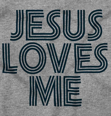 Christ Loves Me Toddler Football Jersey Tee-Direct To Garment Print-Brisco Baby