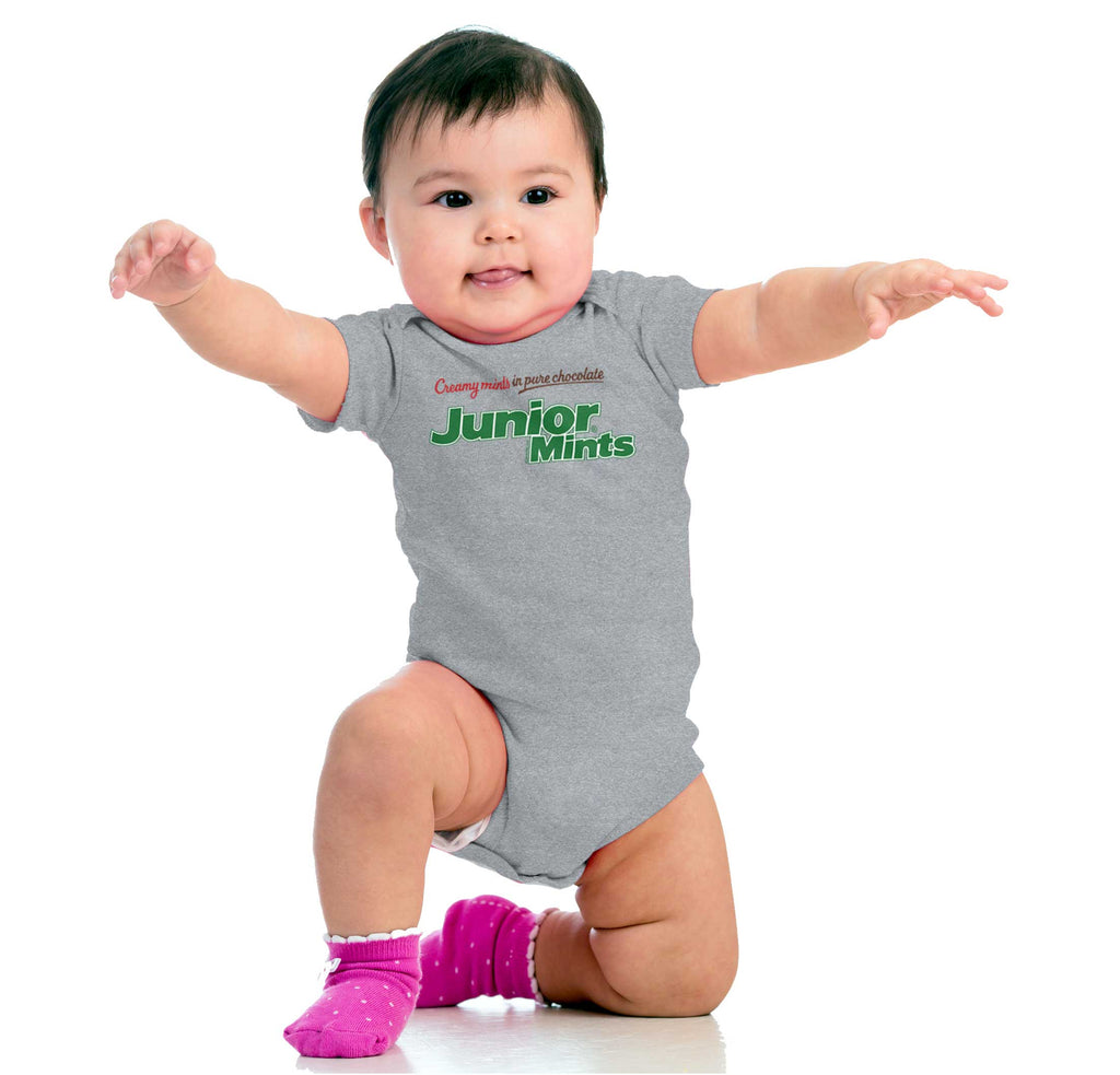 Classic Junior Mints Romper Bodysuit-Direct To Garment Print-Brisco Baby