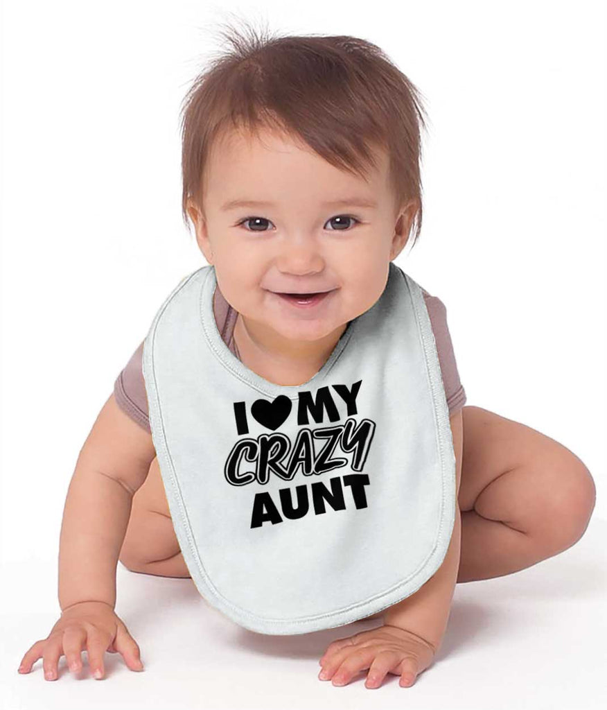 Crazy Aunt Infant Baby Bib-Direct To Garment Print-Brisco Baby