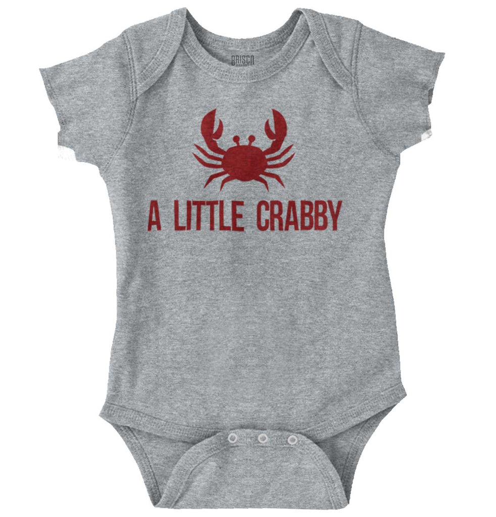 A Little Crabby Romper Bodysuit-Direct To Garment Print-Brisco Baby