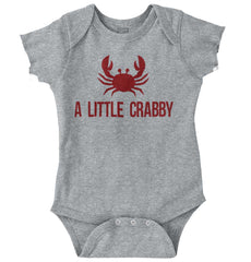 A Little Crabby Romper Bodysuit-Direct To Garment Print-Brisco Baby