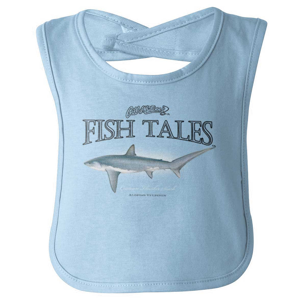 Common Thresher Shark Infant Baby Bib-Direct To Garment Print-Brisco Baby