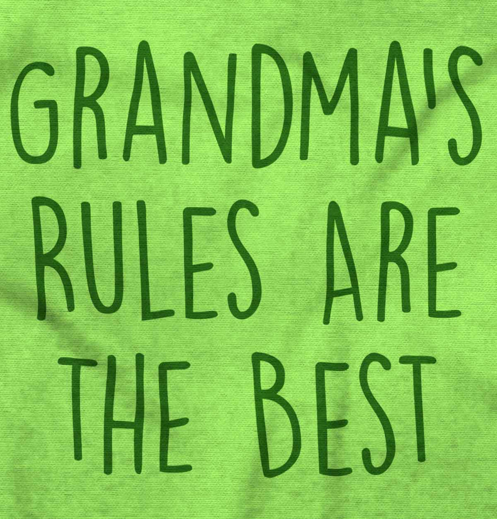 Grandma's Rules Are The Best Infant Toddler T Shirt-Direct To Garment Print-Brisco Baby