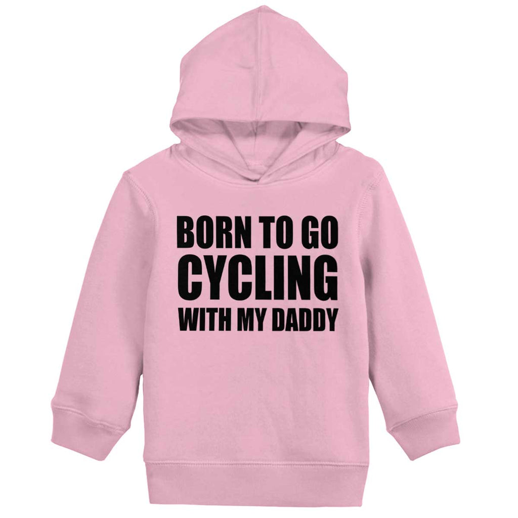 Cycling With Daddy Toddler Pullover Hoodie-Direct To Garment Print-Brisco Baby