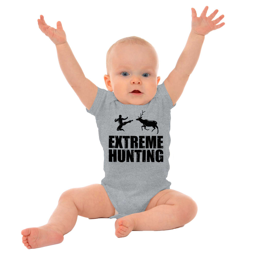 Extreme Deer Hunting Romper Bodysuit-Direct To Garment Print-Brisco Baby