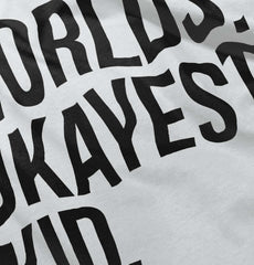 Worlds Okayest Kid Infant Baby Bib-Direct To Garment Print-Brisco Baby