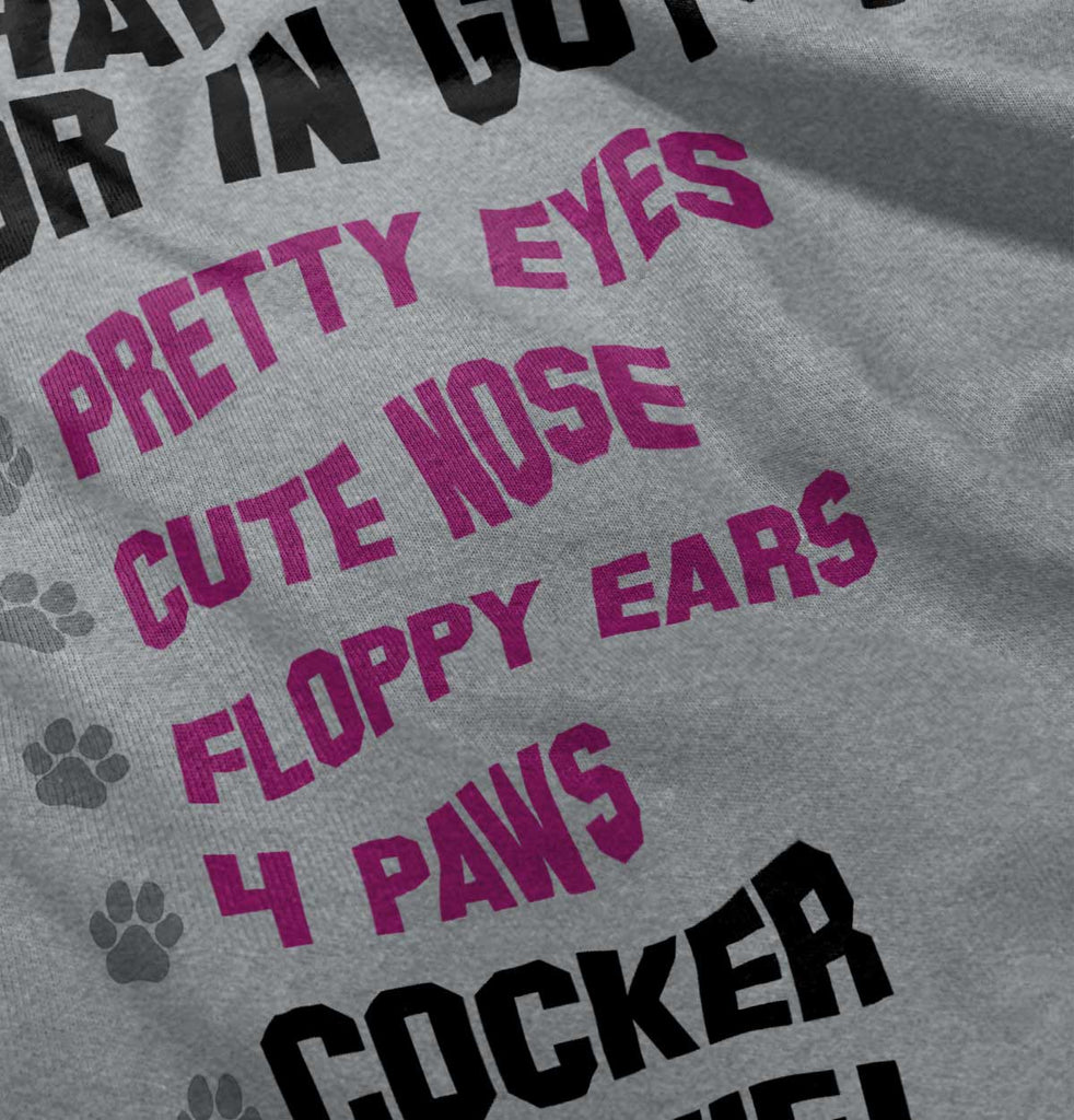 Cocker Spaniel List Romper Bodysuit-Direct To Garment Print-Brisco Baby