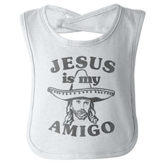 Amigo Jesus Infant Baby Bib-Direct To Garment Print-Brisco Baby
