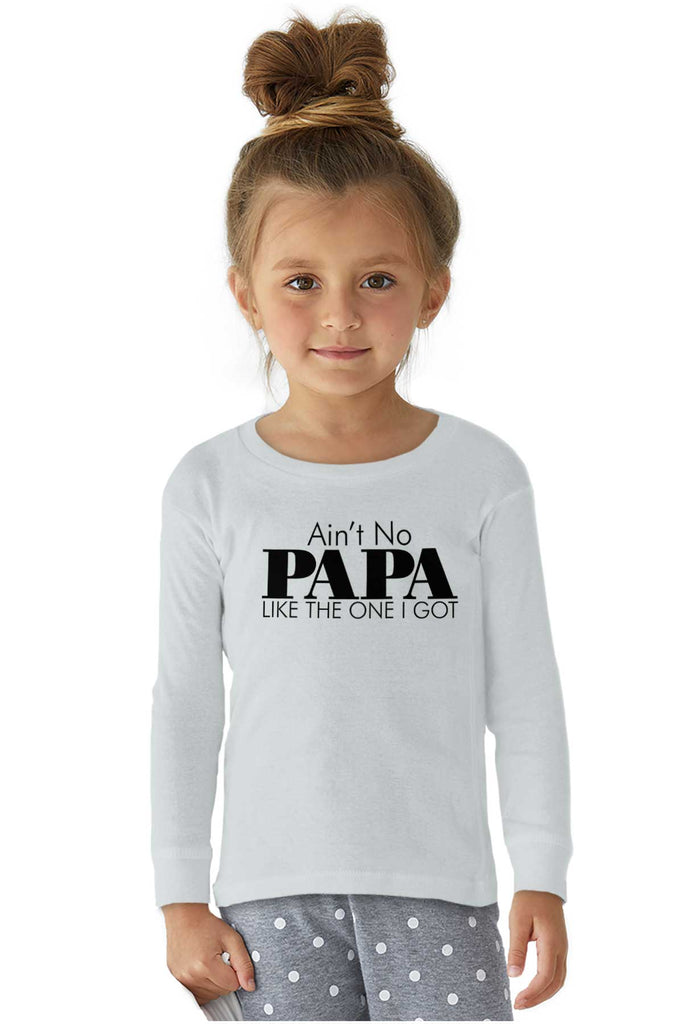 No Papa Like Me Solid Long Sleeve T-Direct To Garment Print-Brisco Baby
