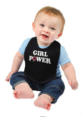 Girl Power Infant Baby Bib-Direct To Garment Print-Brisco Baby