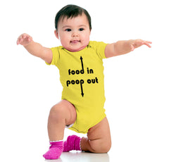 Poop out Romper Bodysuit-Direct To Garment Print-Brisco Baby