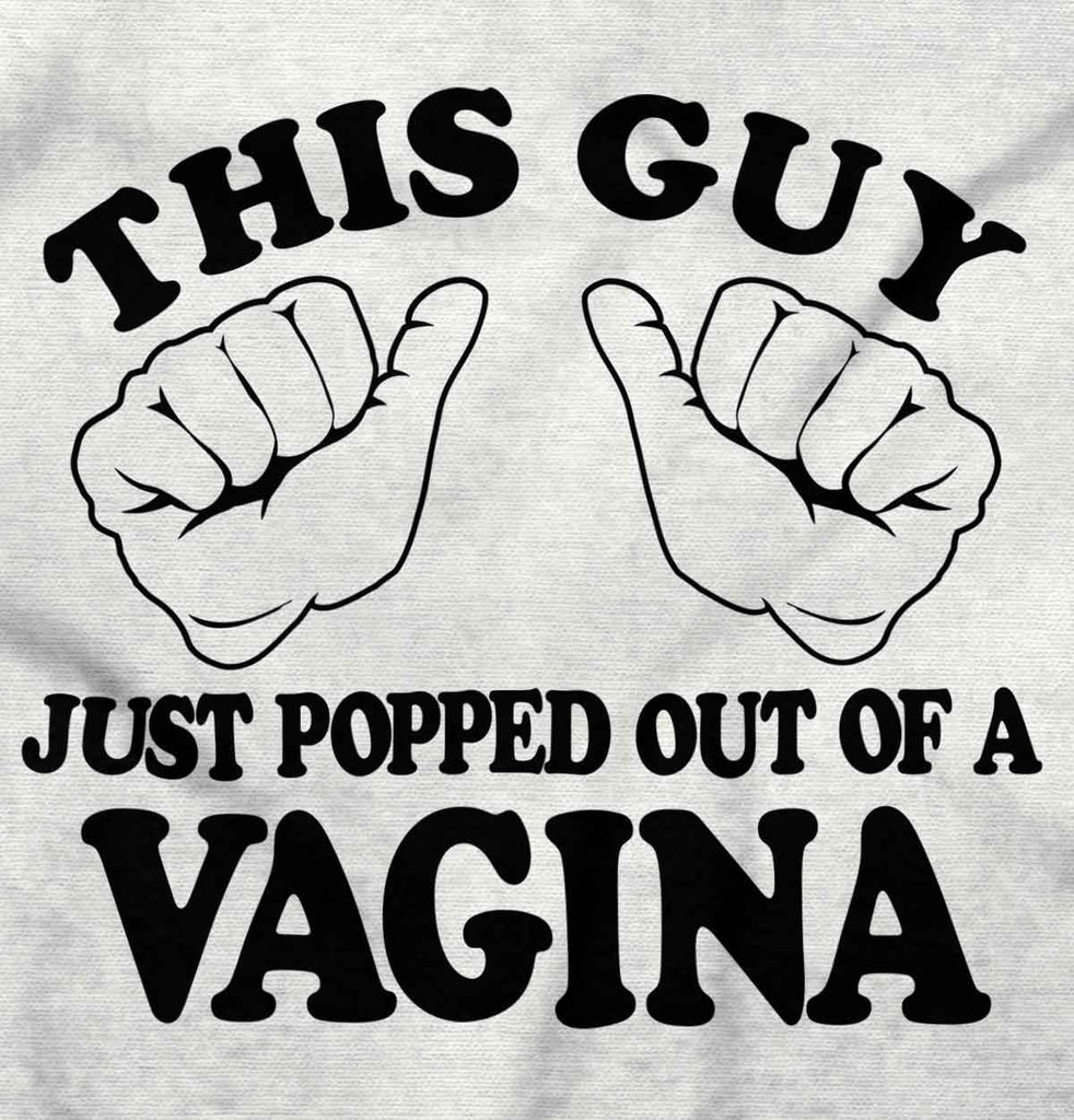 Popped Out of Vagina Romper Bodysuit-Direct To Garment Print-Brisco Baby