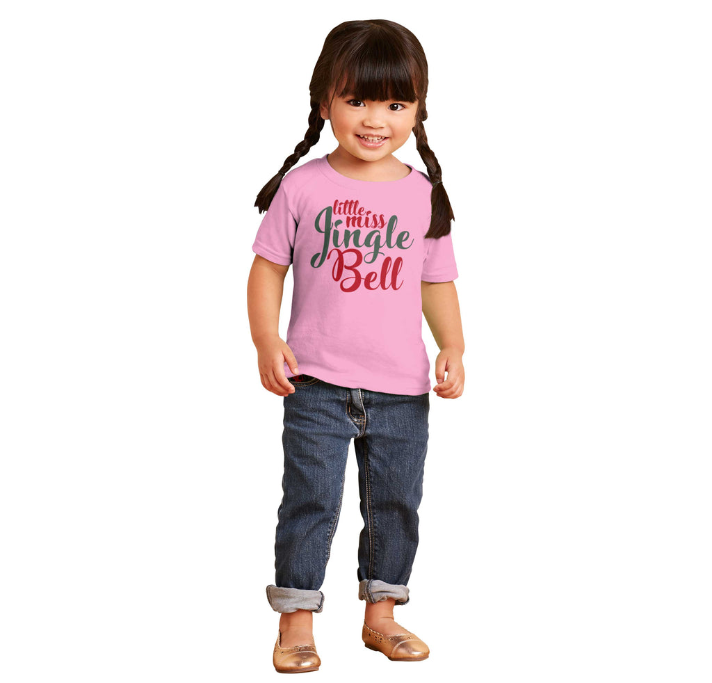 Little Miss Jingle Bell Infant Toddler T Shirt-Direct To Garment Print-Brisco Baby