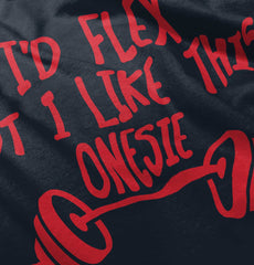 I'd Flex Baby Ruffled Trim Romper-Direct To Garment Print-Brisco Baby