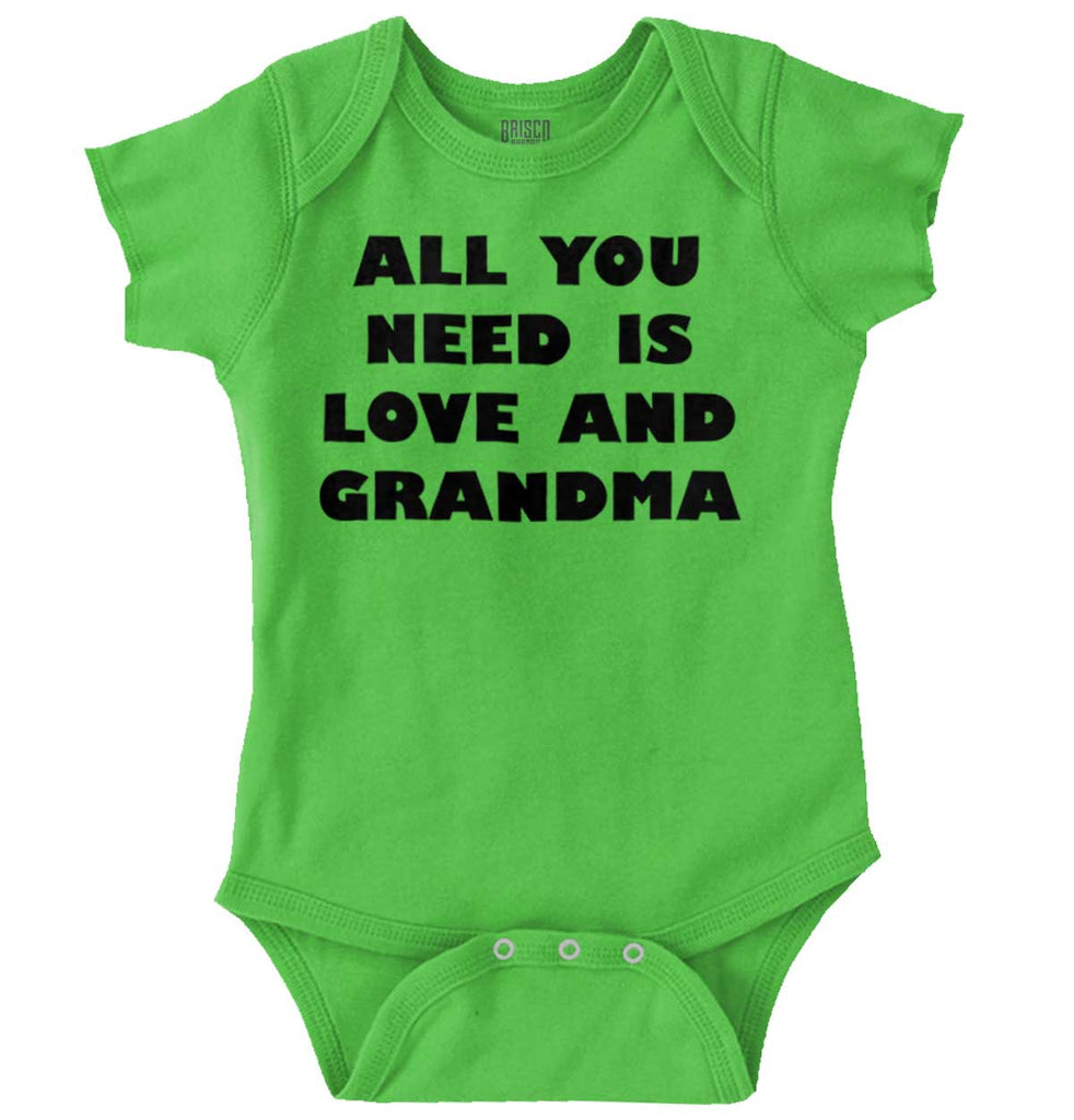 All You Need Is Love And Grandma Romper Bodysuit-Direct To Garment Print-Brisco Baby