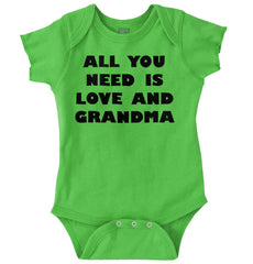 All You Need Is Love And Grandma Romper Bodysuit-Direct To Garment Print-Brisco Baby