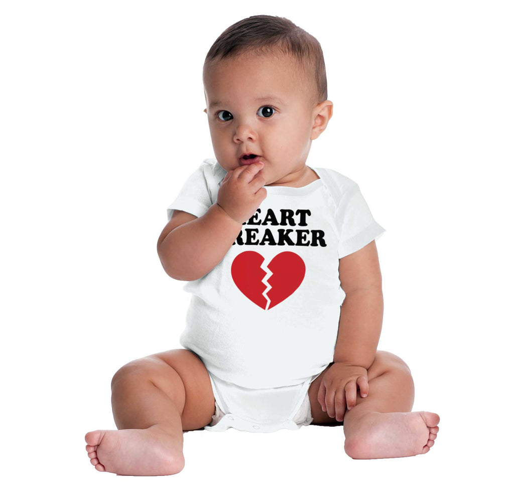 Heart Breaker Romper Bodysuit-Direct To Garment Print-Brisco Baby