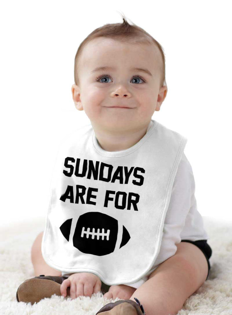 Sundays for Football Infant Baby Bib-Direct To Garment Print-Brisco Baby