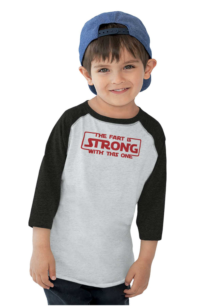 Fart Is Strong Toddler Baseball-Direct To Garment Print-Brisco Baby