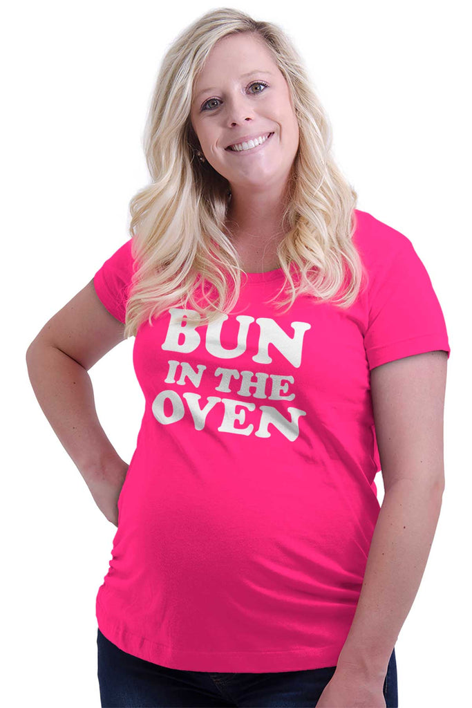 Bun In The Oven Maternity T-Shirt-Direct To Garment Print-Brisco Baby