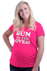 Bun In The Oven Maternity T-Shirt-Direct To Garment Print-Brisco Baby