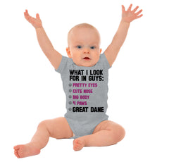 Great Dane Checklist Romper Bodysuit-Direct To Garment Print-Brisco Baby