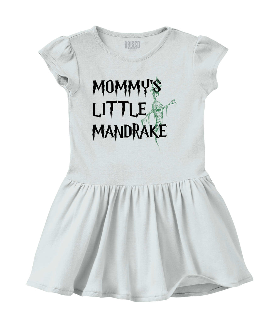 Mommy's Little Mandrake Solid Baby Infant Dress-Direct To Garment Print-Brisco Baby
