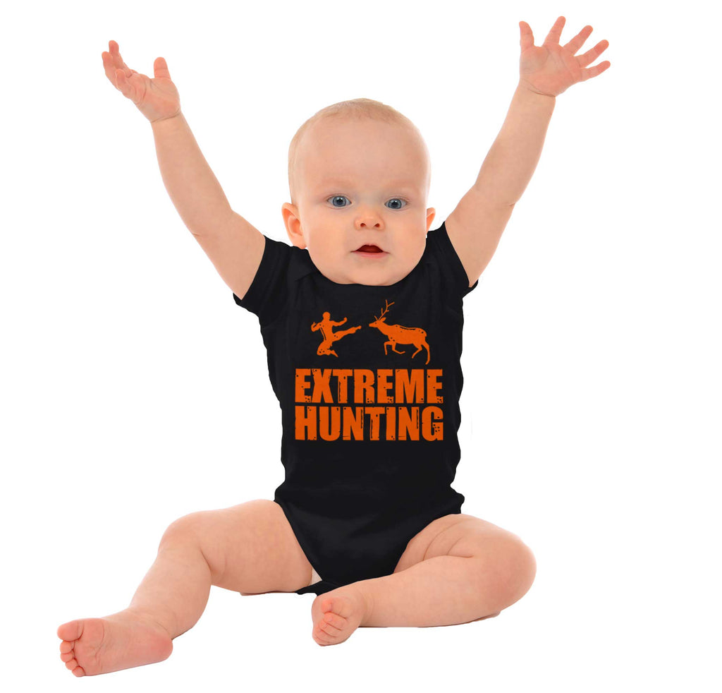 Extreme Deer Hunting Romper Bodysuit-Direct To Garment Print-Brisco Baby