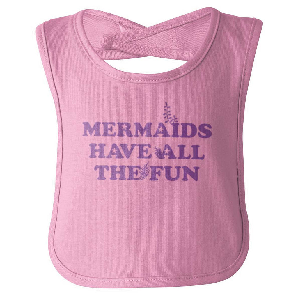 Mermaids Have Fun Infant Baby Bib-Direct To Garment Print-Brisco Baby