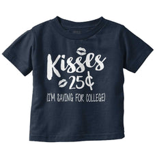Kisses 25 Cents Infant Toddler T Shirt-Direct To Garment Print-Brisco Baby