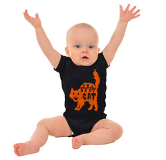 Scaredy Cat Romper Bodysuit-Direct To Garment Print-Brisco Baby