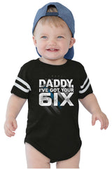 Got Your Six Football Romper Bodysuit-Direct To Garment Print-Brisco Baby