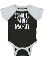 Family Favorite Raglan Romper Bodysuit-Direct To Garment Print-Brisco Baby