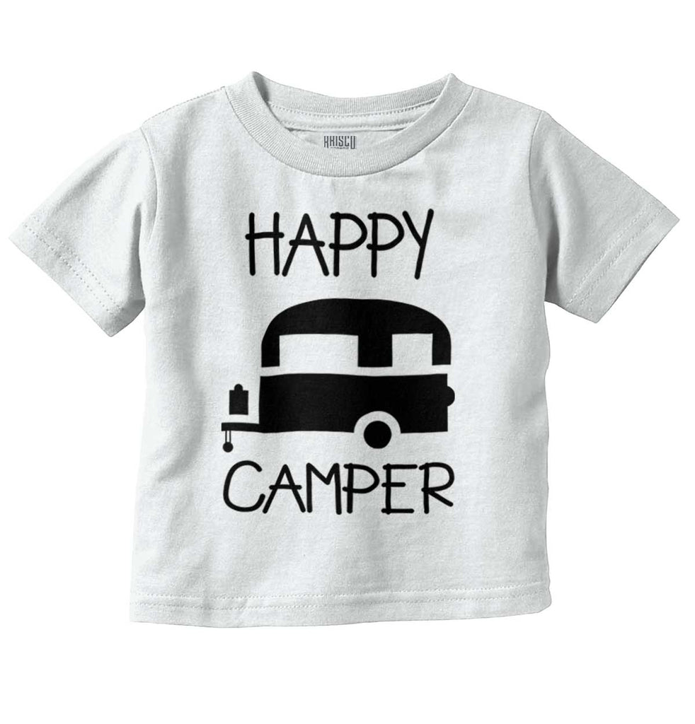 Happy Camper Infant Toddler T Shirt-Direct To Garment Print-Brisco Baby