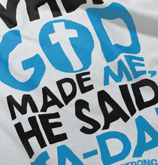 God Said Ta-Da Trimmed Baby Bodysuit-Direct To Garment Print-Brisco Baby