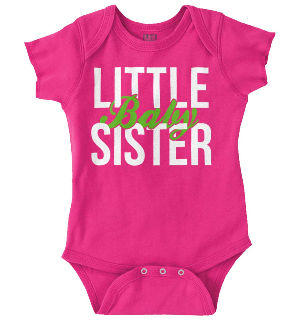 Little Baby Sister Romper Bodysuit-Direct To Garment Print-Brisco Baby