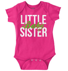 Little Baby Sister Romper Bodysuit-Direct To Garment Print-Brisco Baby