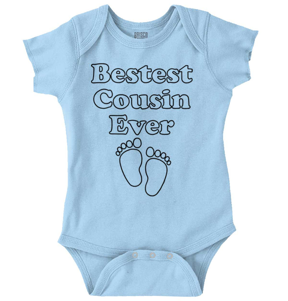 Bestest Cousin Ever Romper Bodysuit-Direct To Garment Print-Brisco Baby
