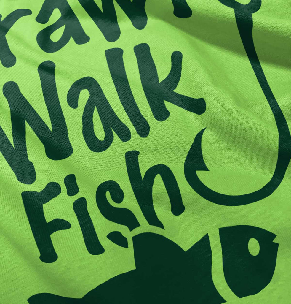 Crawl Walk Fish Romper Bodysuit-Direct To Garment Print-Brisco Baby