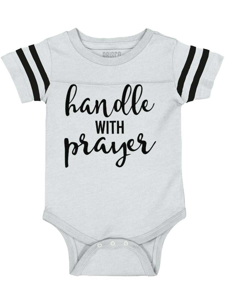 Prayer Care Football Romper Bodysuit-Direct To Garment Print-Brisco Baby