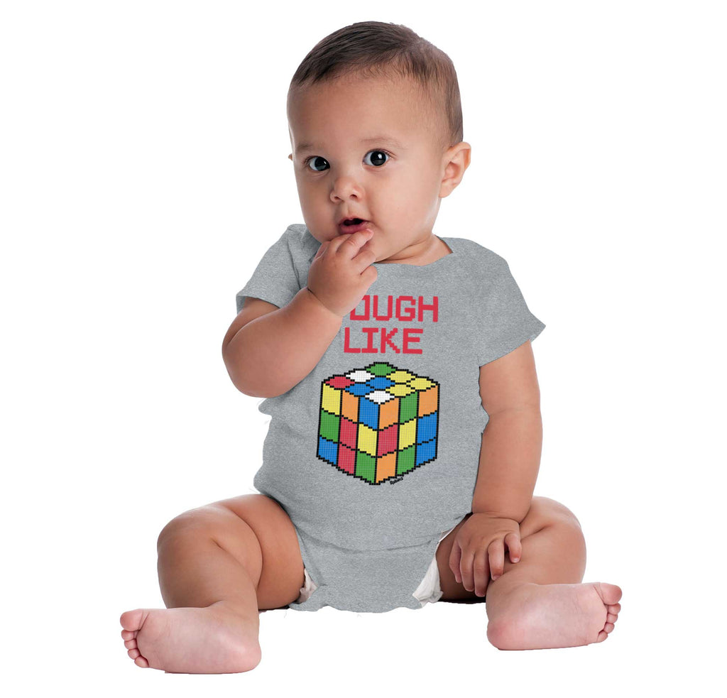 Tough Like Rubik's Romper Bodysuit-Direct To Garment Print-Brisco Baby
